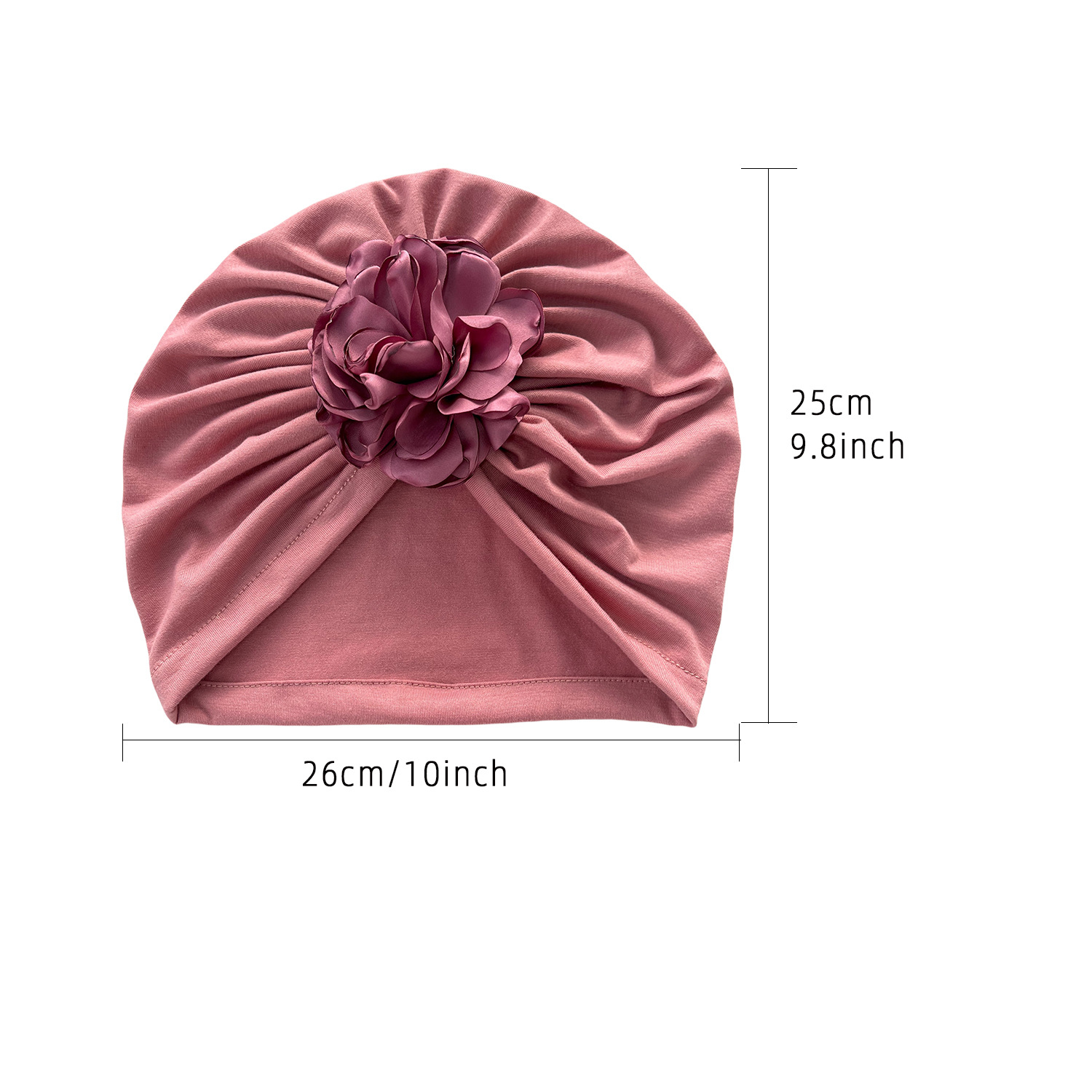 Cappello musulmano Fiore bandana moda copricapo decorazione colore solido cappello elastico cappello chignon donne tutti abbinati_voghion.com