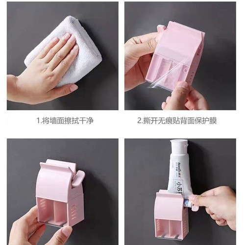 No punching automatic toothpaste squeezer creative bathroom toilet lazy toothpaste holder home macaron squeeze toothbrush holder
