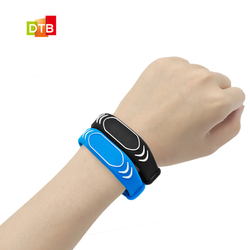 DTB-SW10B 混合色 NFC リストバンド防水調節可能なブレスレット高周波スマート誘導 rfid シリコンリストバンド|undefined