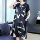 Middle-aged and elderly mother's summer new dress plus fat plus size chubby girl 100.00kg loose slimming dress