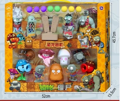 Подлинная наборы Plants vs. Zombies, игрушка, большой набор, подарочная коробка для мальчиков, кукла для детей, полный набор, подарок на день рождения