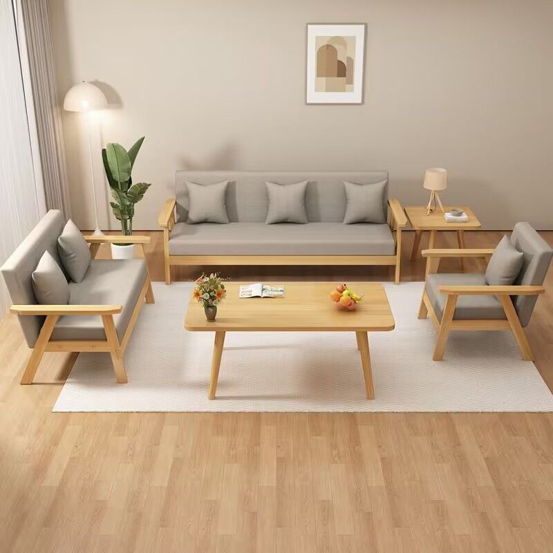 Fabric Sofa for Small Living Rooms, 2025 New Model, Three-Seater Combination, Suitable for Rental Apartments and Offices, Simple Double Sofa