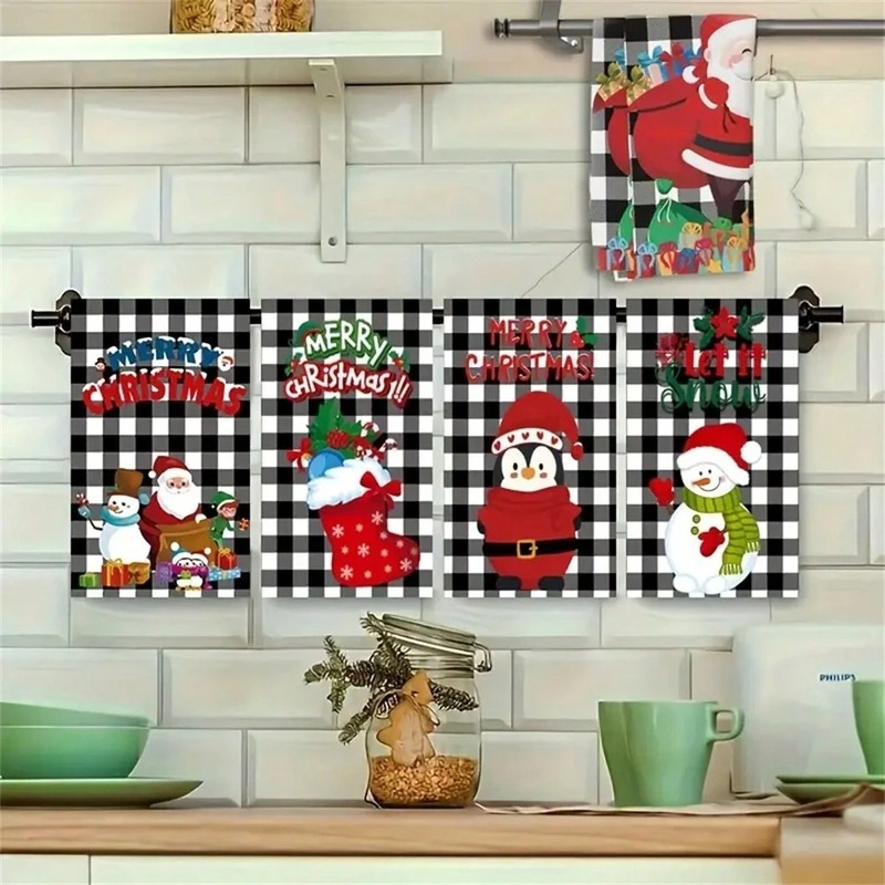 クロスボーダーアマゾンクリスマスクリエイティブたわしホームキッチンテーブル雑巾ディッシュタオルクリスマス装飾|undefined