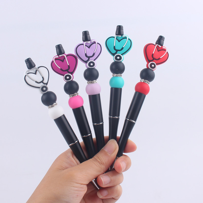 1 Piece Heart Shape Class Learning Daily Mixed Materials Cute Gel Pen display picture 1