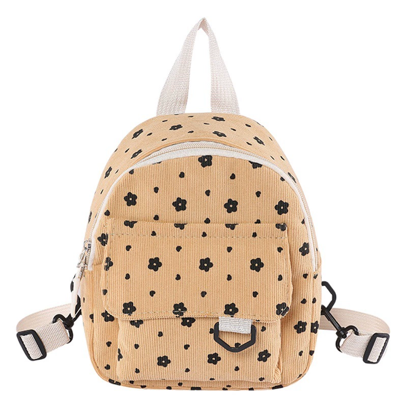 Вельветовый мини-рюкзак 2024 Новый большой емкости студенческий модный простой персонализированный дорожный маленький рюкзак оптом