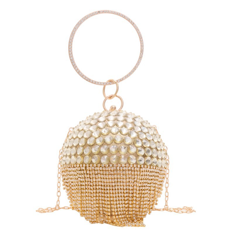2025 nuevo bolso de cena para mujeres bolso de cena de alto nivel bolso de diamantes bolso de mano universal bolso de moda esférico