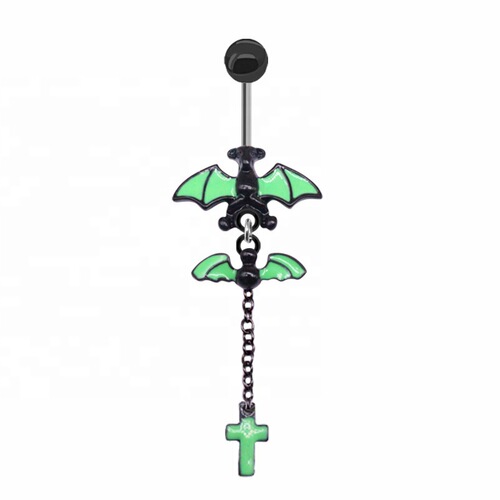 Gaby European and American cross-border bat navel ring skull mouth devil wings spider navel ring navel nail