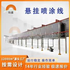 悬挂喷涂烘干线全自动轨道喷漆生产线固化炉喷漆线悬挂式涂装设备