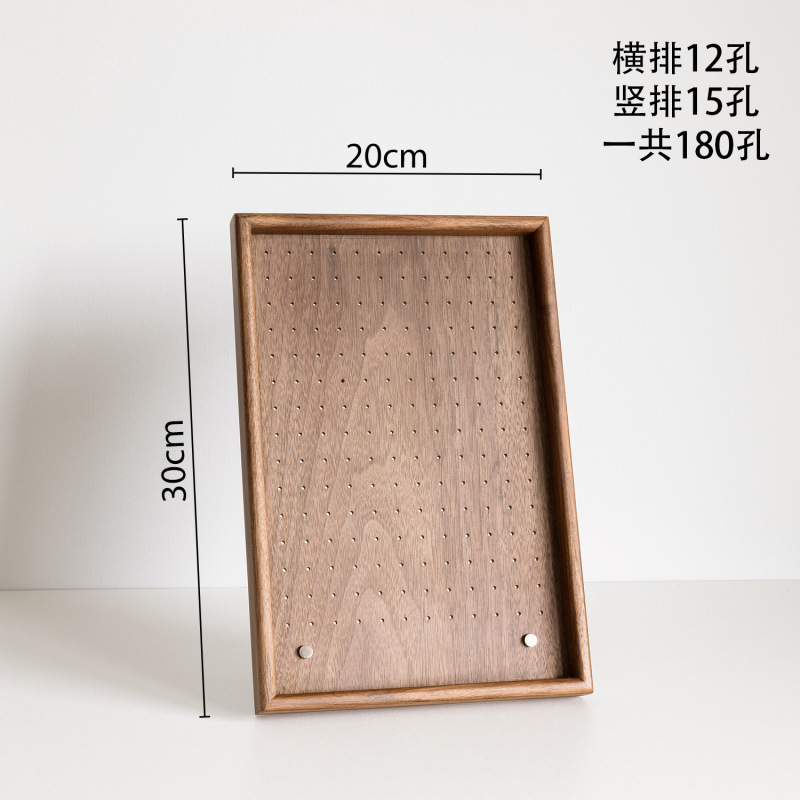胡桃木首饰展示架项链手串架耳钉饰品陈列套系戒指盘珠宝柜台收纳|undefined