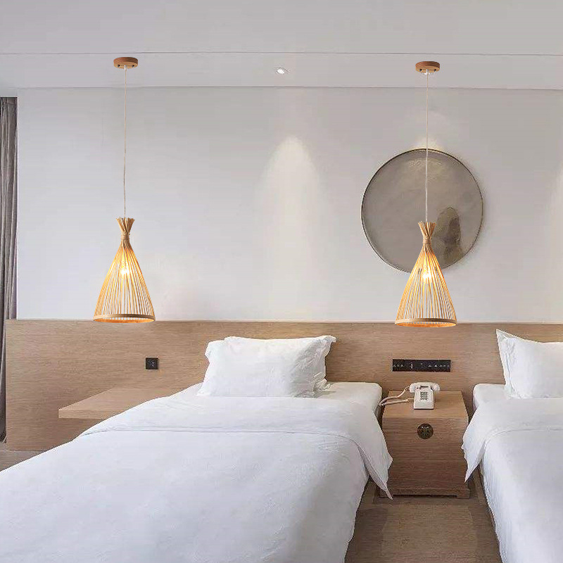 Candelabro de restaurante, salón de té de bambú, personalidad creativa Zen, simple, casa de familia de estilo japonés, sala de estar, candelabro de bambú