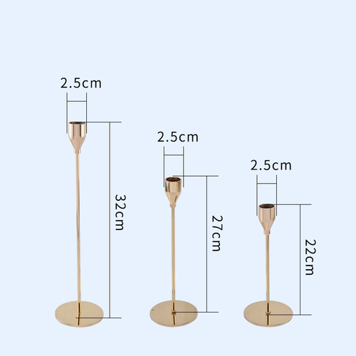Factory-Approved Modern Home Iron Table Set Romantic Candlelight Dinner Tableware Iron Living Room Coffee Table Candle Holder