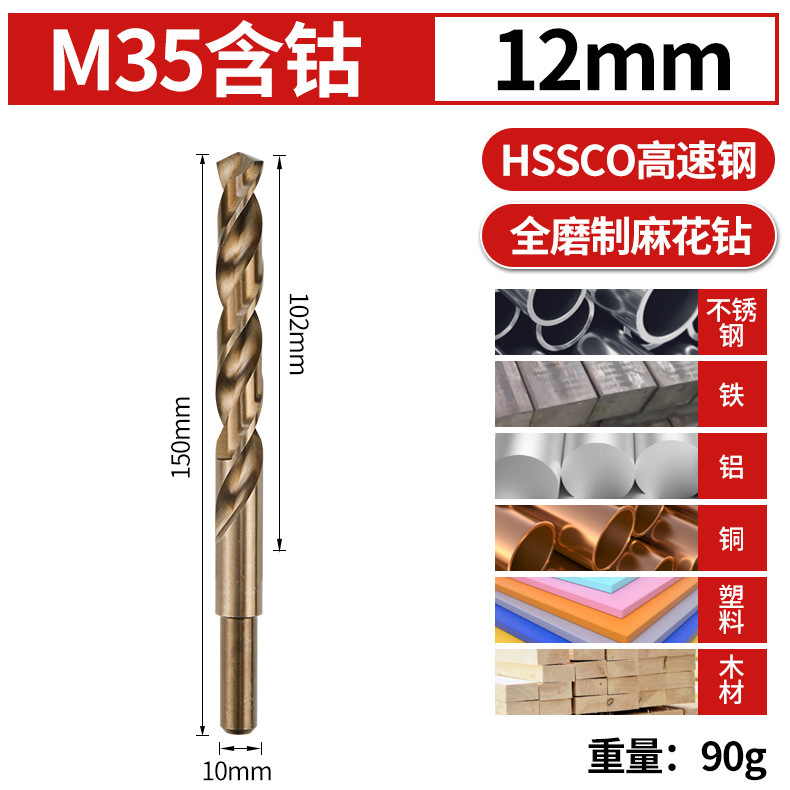 M35コバルト含有全磨製麻花ドリルステンレスドリル高速鋼麻花ドリルhssco麻花ドリル|undefined