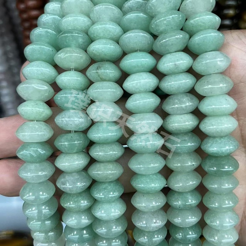 天然石水晶玛瑙6*12算盘尖珠飞碟小配珠diy饰品手串项链手链配件|undefined