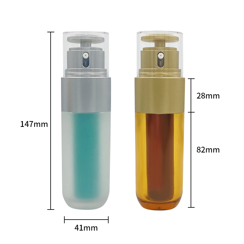 现货娇韵同款精华瓶 50ml双萃双管精华 护肤品水乳修复液瓶大小管