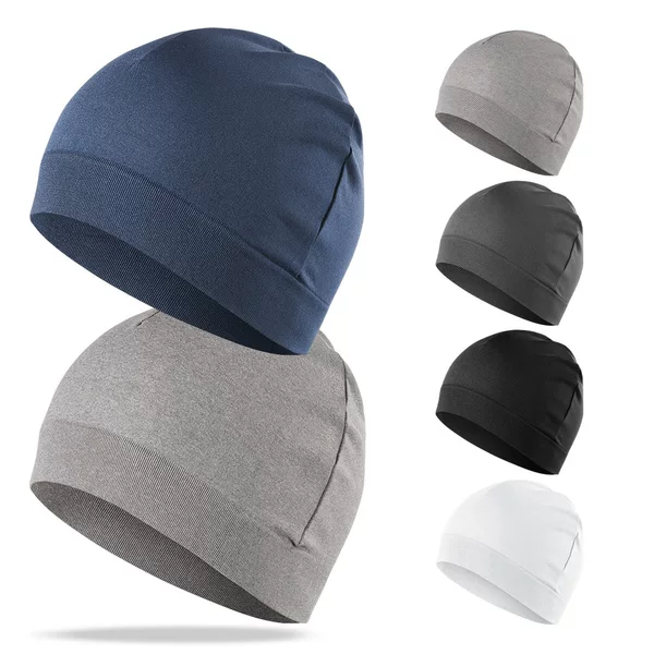 Outdoor cycling and mountaineering windproof and warm nylon beanie, breathable, sweat-absorbent, seamless knitted sports headband hat