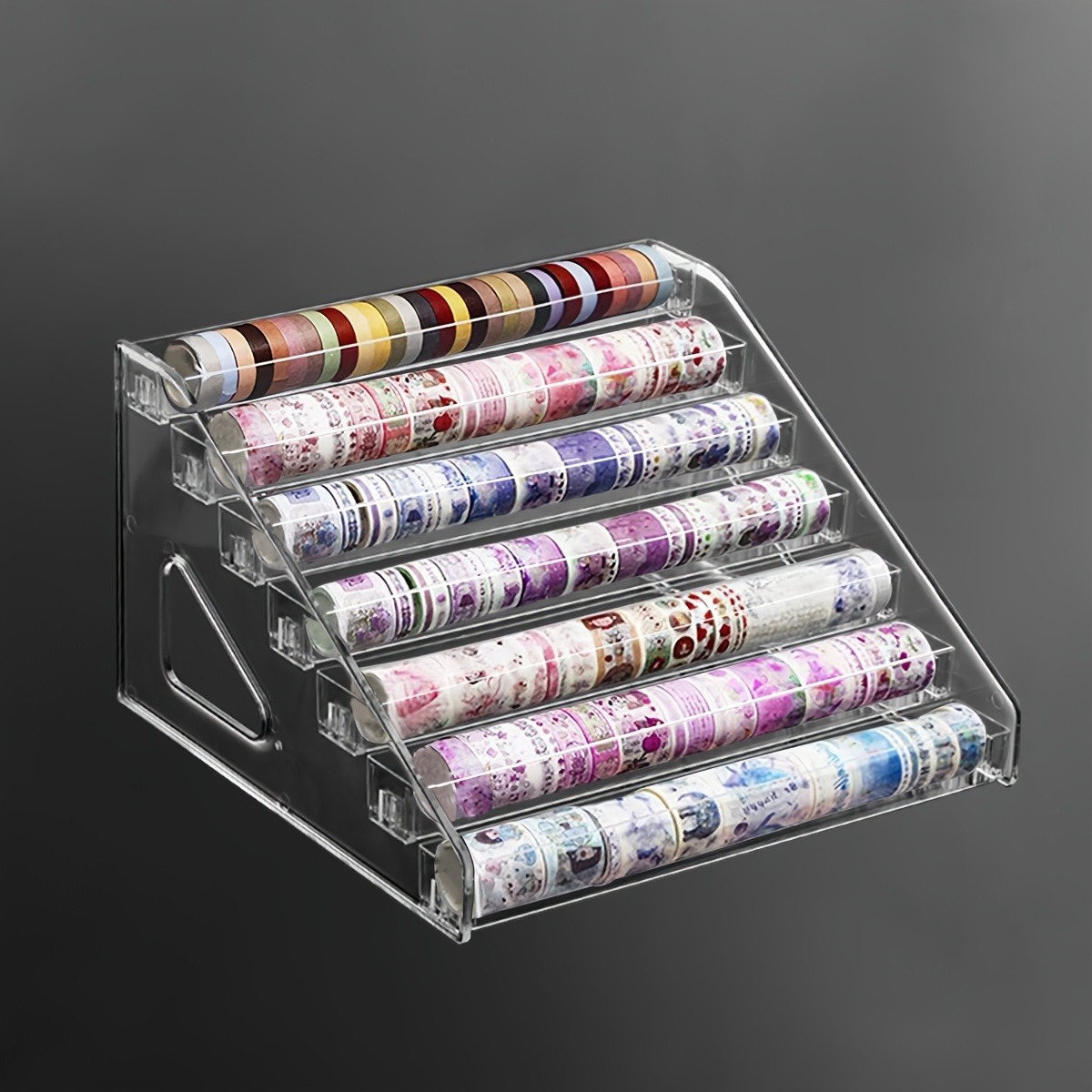 Multi-Layer Acrylic Display Rack Ladder Transparent Nail Polish Glue Eye Shadow Storage Rack Cosmetics Storage Rack