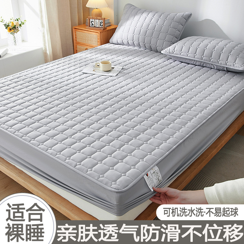 Cross-Border Supply of Raw Cotton Breathable Non-Slip Bed Sheets, Dust-Proof Mattress Protectors for Student Dormitories, Three-Piece Set Wholesale