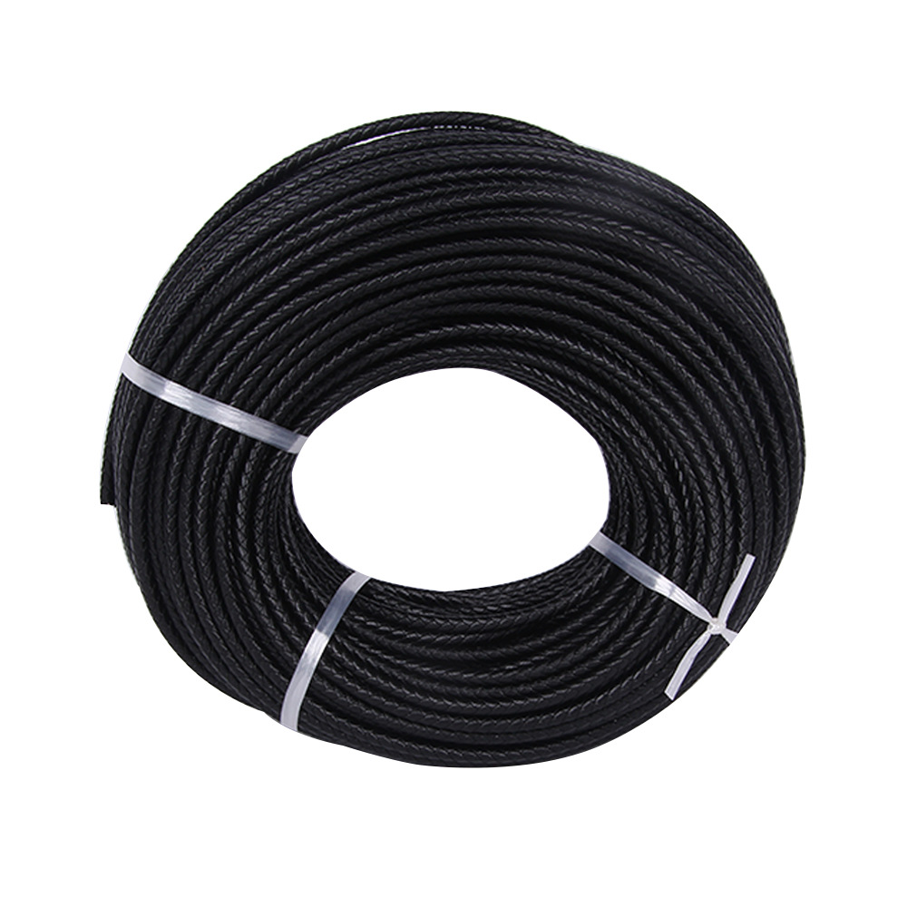 Pulsera de cuerda de cuero de vaca de primera capa cuerda de cuero Zhou Sheng mismo estilo cuerda de cuero tejida adecuada para Zhou Sheng cuentas de la suerte accesorios de joyería de oro duro