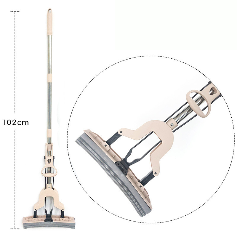 Li Bizheng 3 섹션 Rod 2 섹션 Rod 고무 코튼 걸레 솔리드 폴딩 대형 고무 면 걸레 천 게으른 접기
