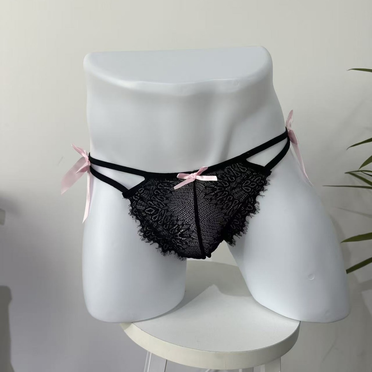 Men's Lace Sexy Briefs, Erotic Lingerie, Low-Waist Men's Sexy Thong T-Pants