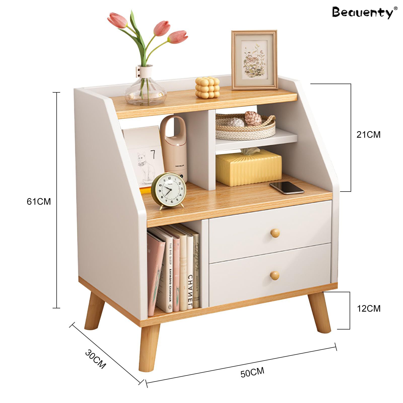 Cabecera de madera fácil de ensamblar cabecera de cama armario de almacenamiento dormitorio sala de estar dormitorio con cajón mesa lateral