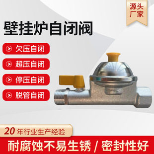 Wall-mounted boiler special self-closing valve aluminum alloy pipe household anti-leakage gas overpressure underpressure automatic gas cut-off safety protection