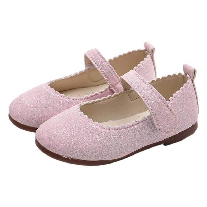 Весна и осень 2022, новые кожаные туфли в корейском стиле для девочек, внешнеторговый заказ, одинарные туфли принцессы, детская танцевальная обувь на липучке