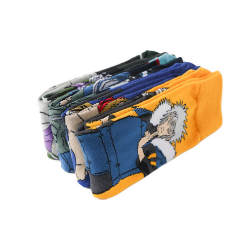 Manufacturer cotton cartoon mid-length Naruto anime character socks personalized trendy men's mid-length women's socks men's socks