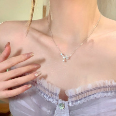 韩系超闪满锆繁星项链女轻奢小众高级感锁骨链配饰气质颈链毛衣链