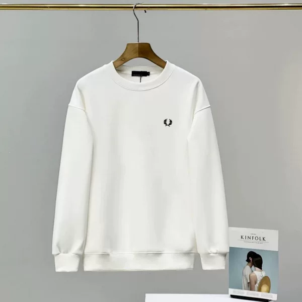 3201 Autumn Round Neck Sweatshirt for Couples, Loose Fit, Embroidered Top, Long Sleeve, Versatile, Casual, Unisex, Solid Color, Loose Fit