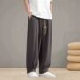 夏季青年薄款男士亚麻裤