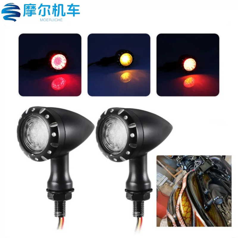 Аксессуары для тюнинга мотоциклов, Harley / Cruiser / Prince / Ranger / Tianjun ретро LED поворотный фонарь, указатель поворота