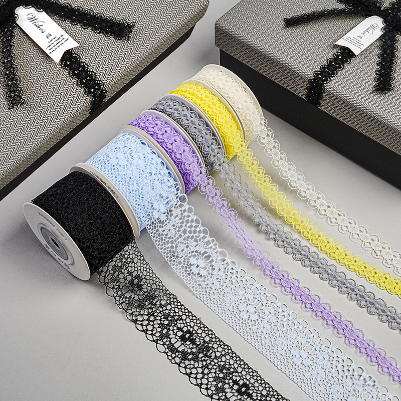 Chinese Valentine's Day White Lace Accessories X-09 Flower Bouquet Gift Packaging Ins Style Wedding Ribbon