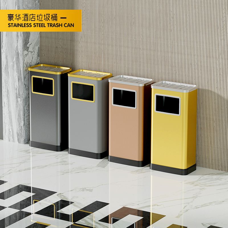 热销超市吸烟亭内立式不锈钢灭烟柱简易烟蒂柱烟灰收纳桶源头厂家