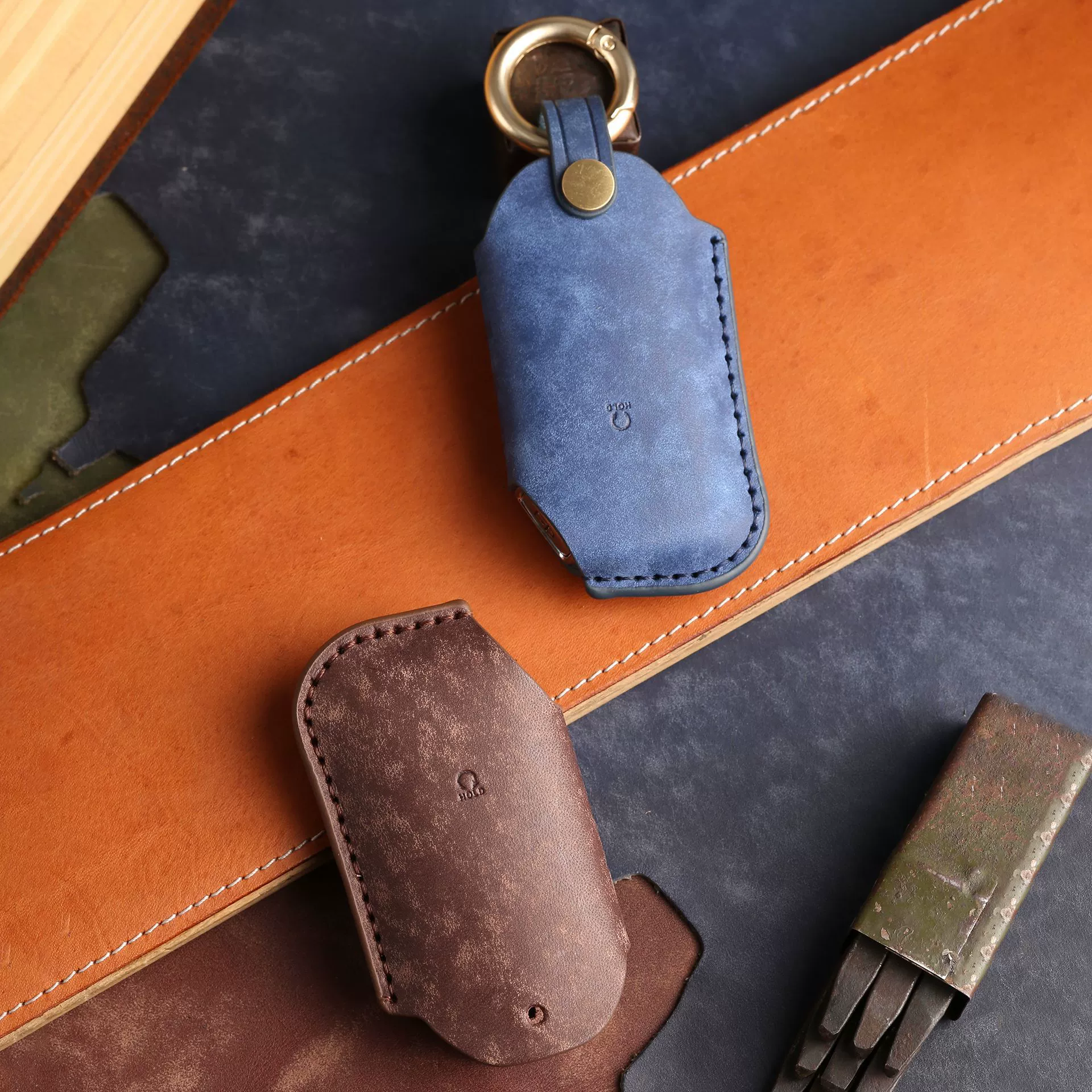 Подходит для корейского Hyundai Kia KIA, высококачественный кожаный чехол для ключей из воловьей кожи, высококачественный защитный чехол для пульта дистанционного управления