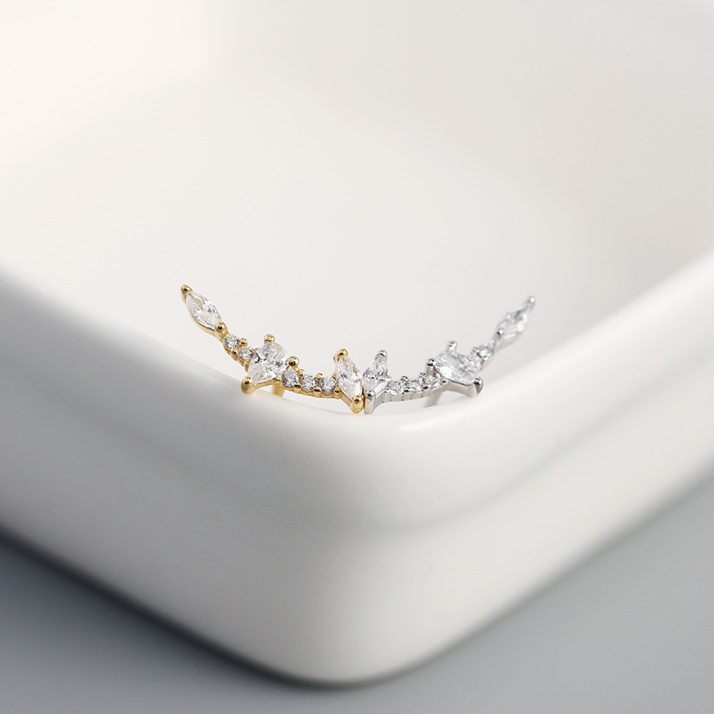 Geometric Fashion Gem Plating Earrings Ear Studs display picture 3