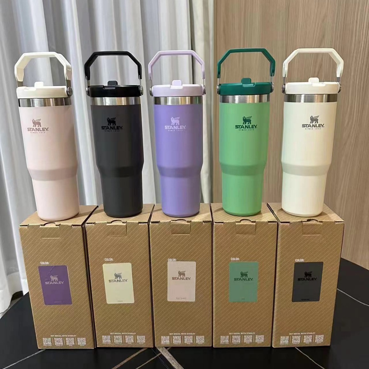 스탠리텀블러 손잡이텀블러 크로스 보더 스탠리 스탠리 보온병 컵 304 스테인레스 스틸 아마존 대외 무역 이미지 4