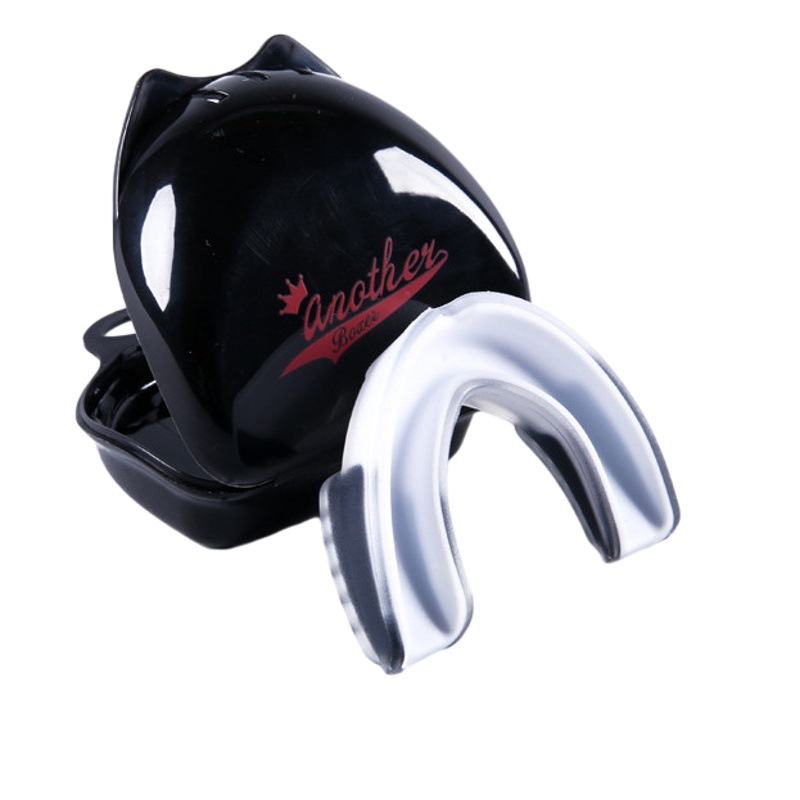 Deportes protección de los dientes tirantes niños adultos taekwondo sanda boxeo de una sola cara no de doble cara protección de los dientes tirantes de baloncesto