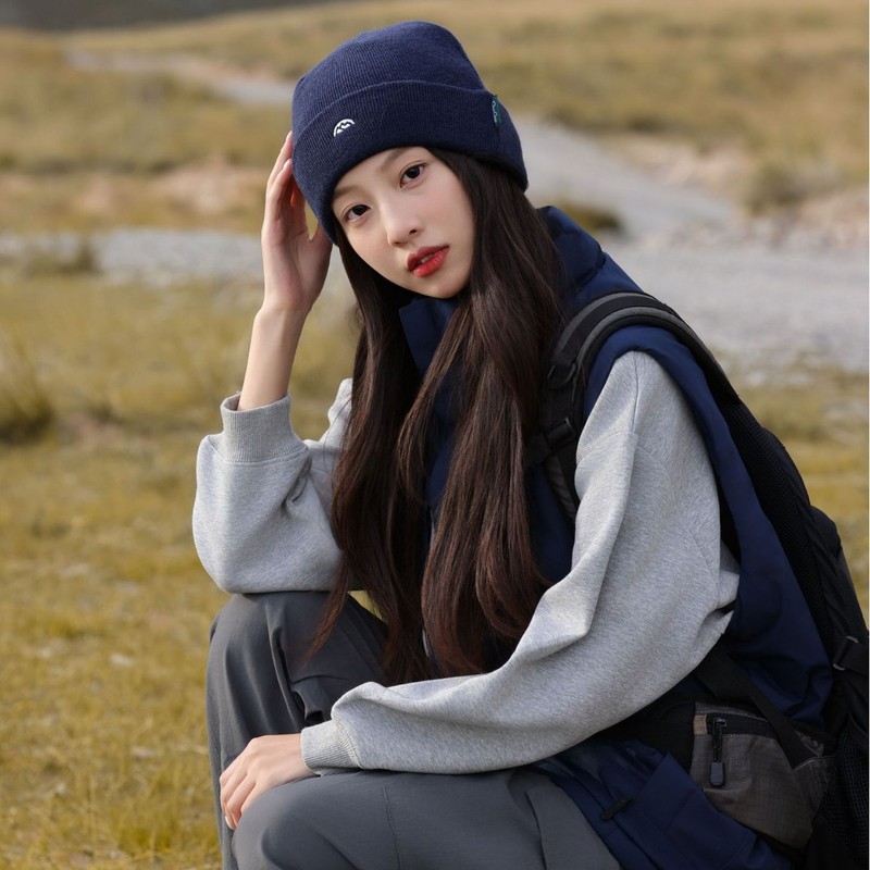 堆堆帽女包头针织帽秋冬护耳韩版冷帽时尚月子帽户外登山防风帽|undefined