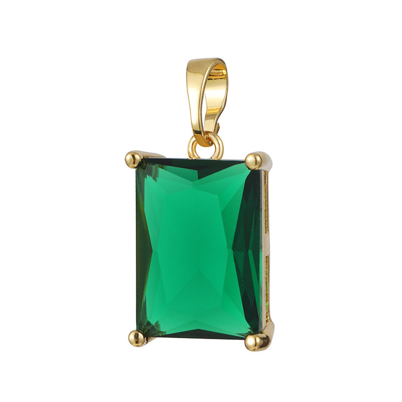 Joyas transfronterizas colgante de rubí esmeralda ligero de lujo accesorios de acero de titanio collar no decolor cadena clavícula