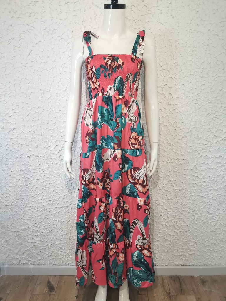 259g Weight Maxi Long Dress Dress Length Type Sleeveless Sleeve Length Regular Dress Dresses Type Regular Sleeve Sleeve Type Polyester Fabric Type High Waist Waist Line Daily Occasion Strap Neckline Regular Fit Fit Type Printing, Polka Dots Pattern Summer, Spring Season Women's Gender Elegant Style Wholesale Women's Elegant Printing Polka Dots Daily Strap Sleeveless Regular Dress 78