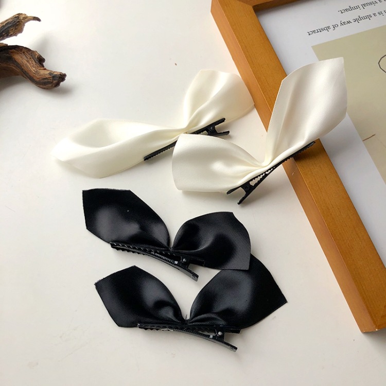 韩国丝绸蝴蝶结发夹网红2020年新款可爱发饰仙女森系学生一字夹
