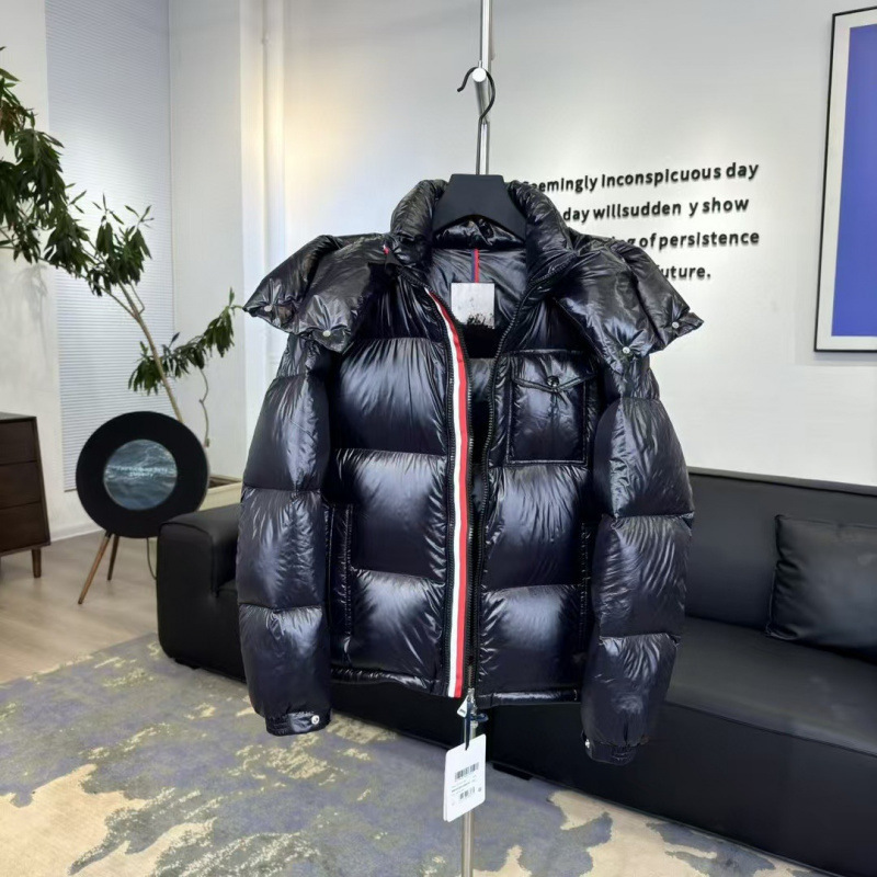 Mengke Three-Color Striped Webbing down Jacket Winter Collection Mengjia Threecolorwovenbagdownjacket