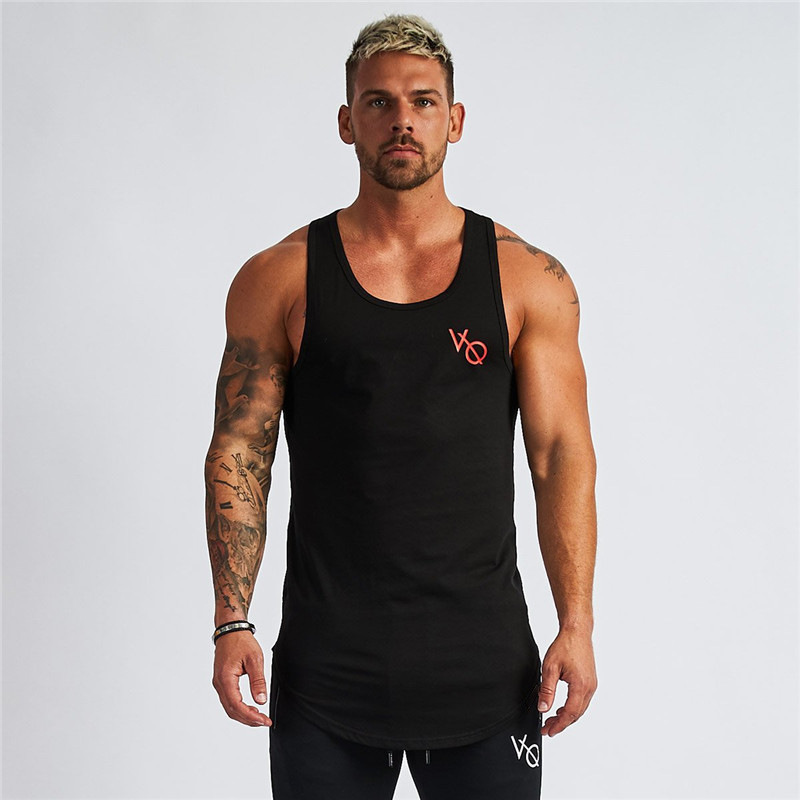 VANQUISH Men's Vest European and American Sports Muscle Fitness Sleeveless T-shirt Summer Gym Running Training Clothes