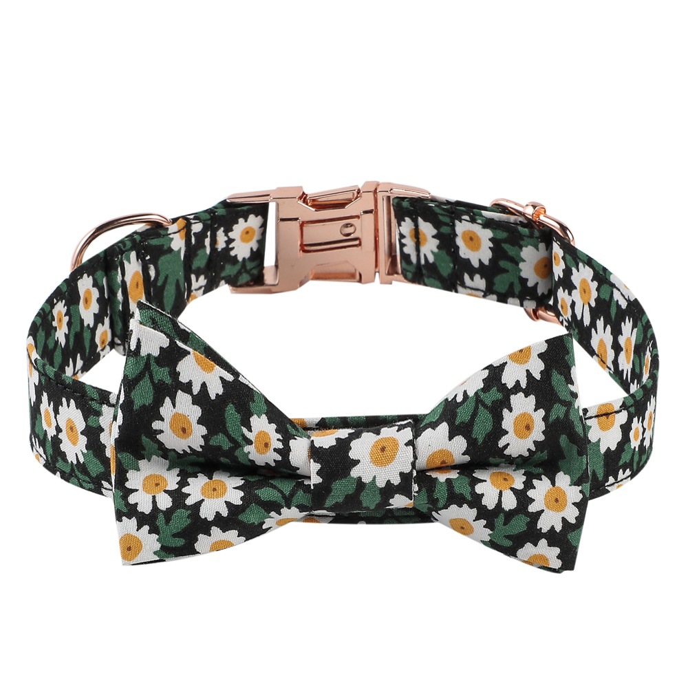 British Style Cotton Flower Pet Collar 1 Piece display picture 10