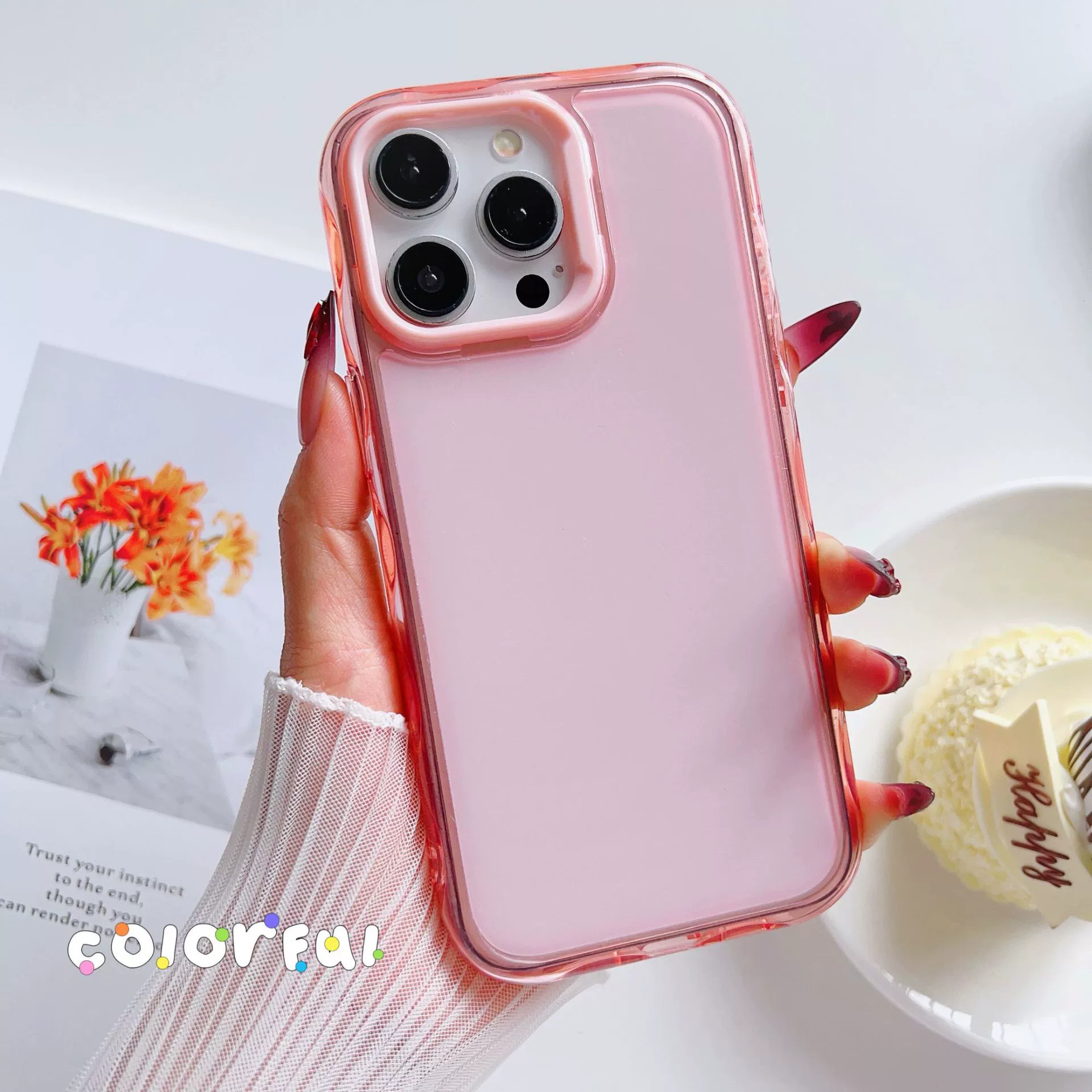Чехол для телефона Apple iPhone 15–17 совместимый, защита объектива 3-в-1, пастельные цвета