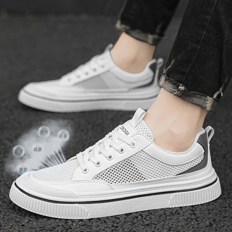 Cheap Summer Breathable Canvas Men's Shoes 2024 New Korean Style All-match Fashionable Casual Cloth Shoes Small White Sneakers Trendy Shoes Cheap Summer Breathable Canvas Men's Shoes 2024 New Korean Style All-match Fashionable Casual Cloth Shoes Small White Sneakers Trendy Shoes