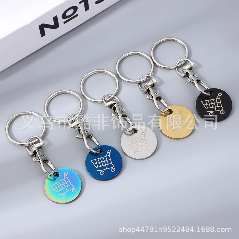 Европейские и американские трансграничные монеты из нержавеющей стали брелок