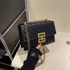 高級質感通勤小包包女2024春夏新款百搭ins單肩性價比鏈條小方包