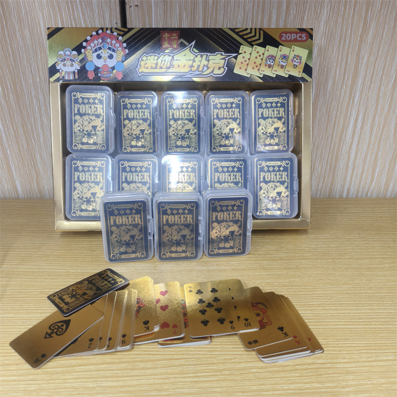 Foreign Trade Gold Card Silver Card Mini Playing Cards Gold Game Cards Silver Board Game Cards Gold Poker Prizes Batch
